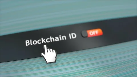 Application setting Blockchain ID Stockbeeldmateriaal 102887256