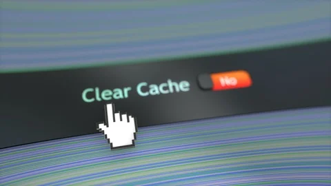 Application setting Clear cache. Stock Footage 104125252