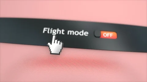 Application setting Flight mode Stock Footage 102634857