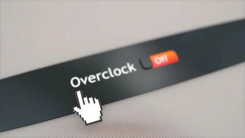 Application setting Overclock Video stock 102636193