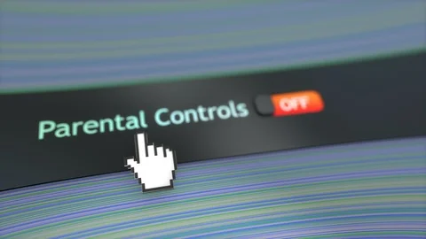 Application setting Parental control. Stockbeeldmateriaal 103966539