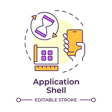 Application shell multi color concept icon 스톡 일러스트