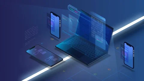 Application of Smartphone with business graph and analytics Stock Footage 217415617