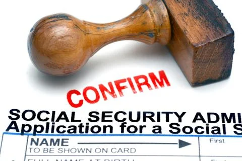 Application for social security Stock Photos