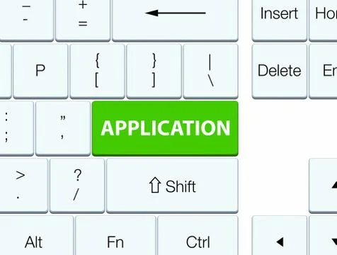 Application soft green keyboard button Stock Illustration