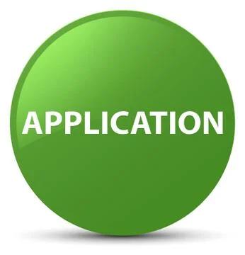 Application soft green round button Stock Illustration