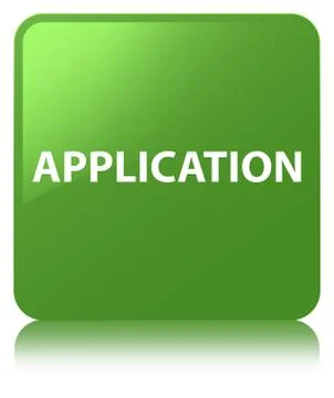Application soft green square button 库存插图