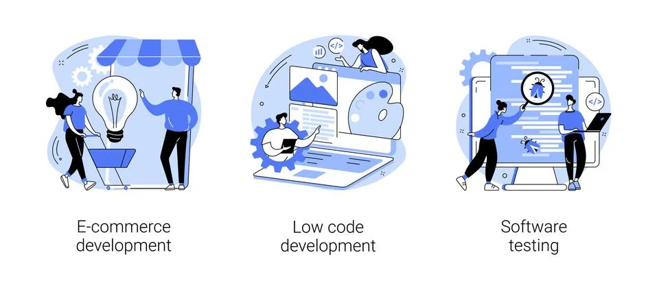 Application software abstract concept vector illustrations. Stock Illustration