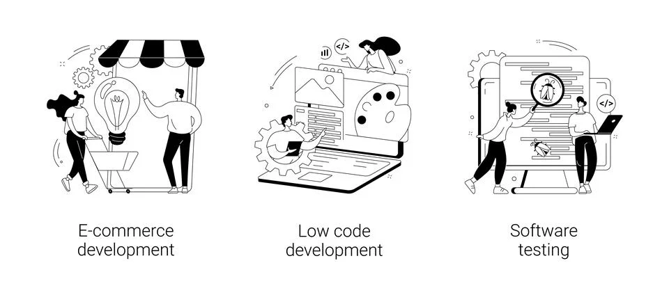 Application software abstract concept vector illustrations. Stock Illustration