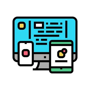 Application software color icon vector illustration Stock Illustration