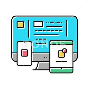 Application software color icon vector illustration Stock-Illustration