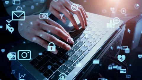 Application software development concept. Communication network. Video stock 149279476