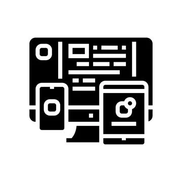 Application software glyph icon vector illustration 스톡 일러스트