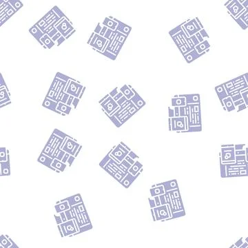 Application software glyph seamless pattern Stock Illustration