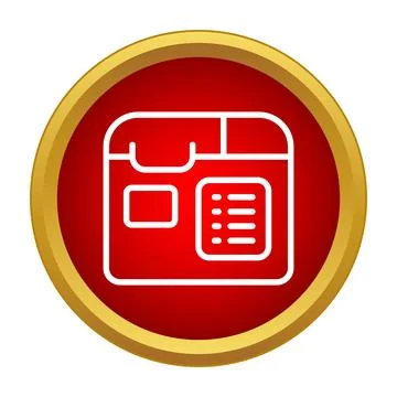 Application software icon displaying user interface 库存插图