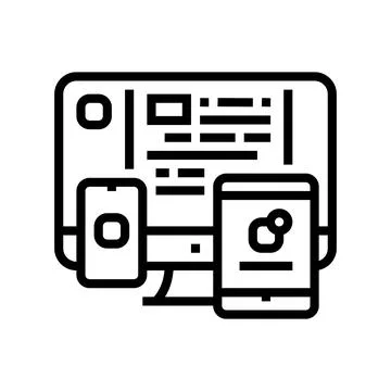 Application software line icon vector illustration Stock Illustration