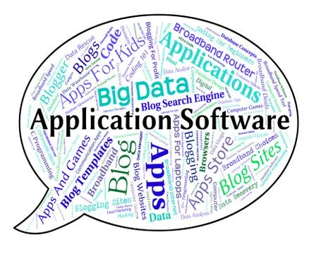 Application Software Means Programs Applications And Shareware イラスト素材