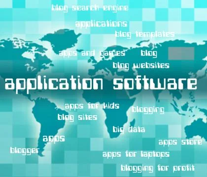 Application Software Shows Softwares Apps And Freeware Stockillustratie