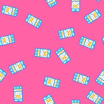 Application space exploration vector seamless pattern Illustrazione stock