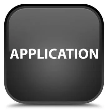 Application special black square button Stockillustratie