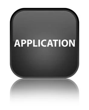 Application special black square button イラスト素材