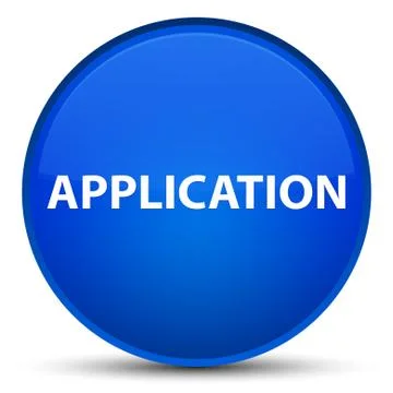 Application special blue round button Stock Illustration
