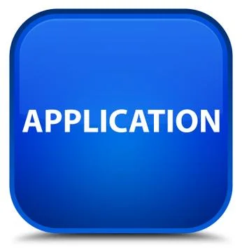 Application special blue square button Stock Illustration