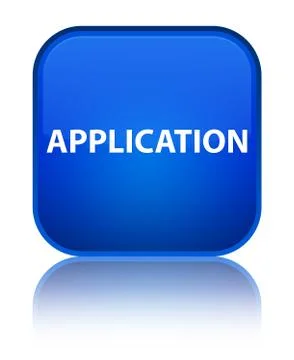 Application special blue square button Stockillustratie