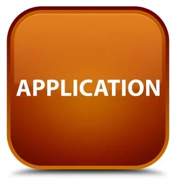 Application special brown square button 스톡 일러스트