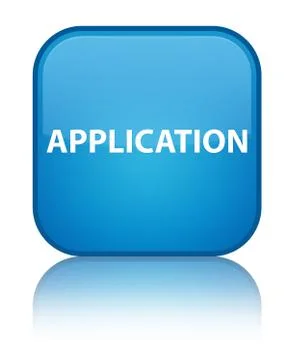 Application special cyan blue square button Illustrazione stock