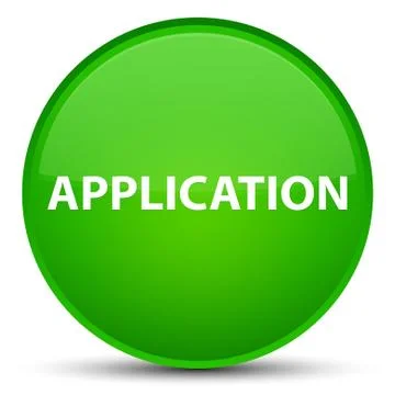 Application special green round button 스톡 일러스트