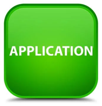 Application special green square button Stock Illustration