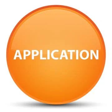Application special orange round button Illustrazione stock