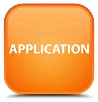 Application special orange square button イラスト素材