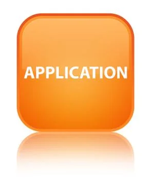 Application special orange square button イラスト素材