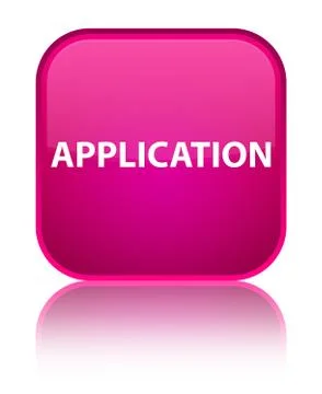 Application special pink square button Stock Illustration