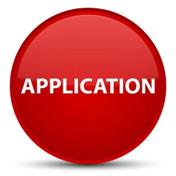 Application special red round button Stock Illustration