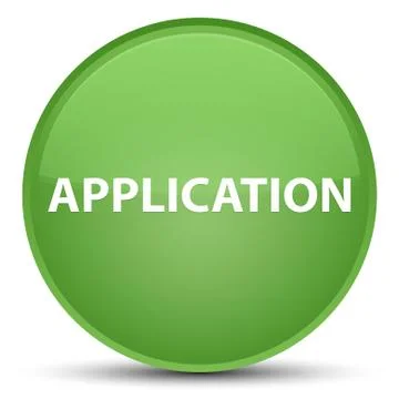 Application special soft green round button Illustrazione stock