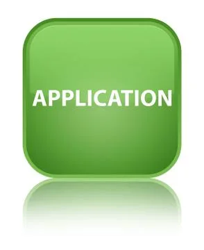 Application special soft green square button Stock Illustration