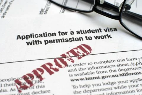 Application for student visa Stock Photos