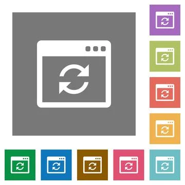 Application syncronize square flat icons イラスト素材