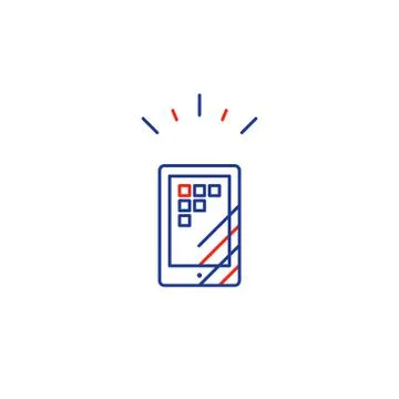 Application technology, mobile phone app services Stock Illustration