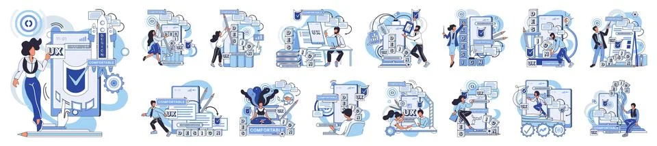 Application testing metaphor. Vector. App test, litmus paper of apps performance 库存插图