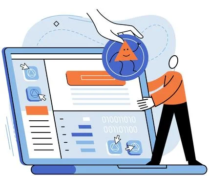 Application testing metaphor. Vector. App test, endurance test for evaluating Stock Illustration