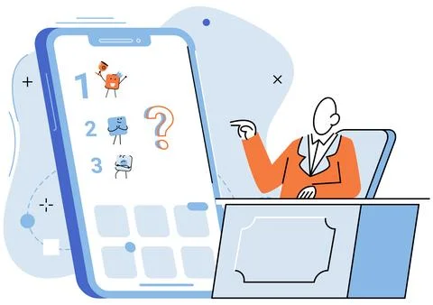 Application testing metaphor. Vector. App test, sandbox for validating apps 스톡 일러스트
