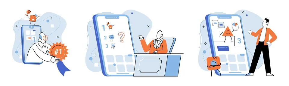 Application testing metaphor. Vector. Application testing, quality assurance 스톡 일러스트