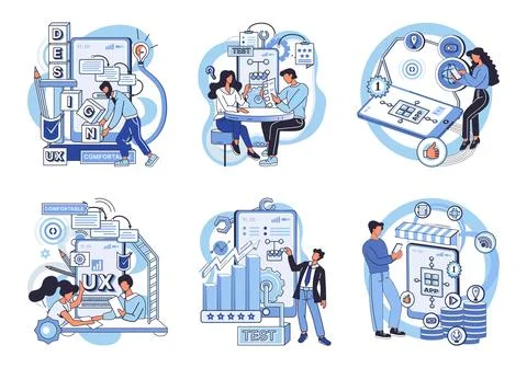 Application testing metaphor. Vector. Application testing, quality assurance イラスト素材