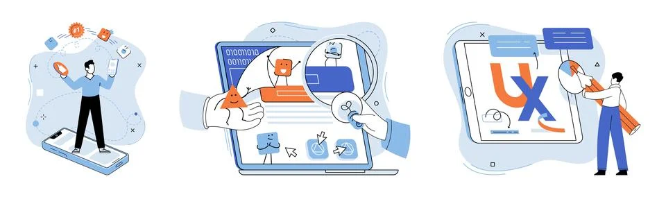 Application testing metaphor. Vector. Software testing, filter that keeps 스톡 일러스트