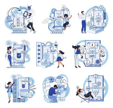 Application testing metaphor. Vector. Software testing, filter that keeps Stock Illustration