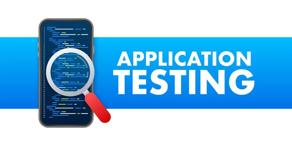 Application Testing. Testing software development. Vector stock illustration. Stock Illustration